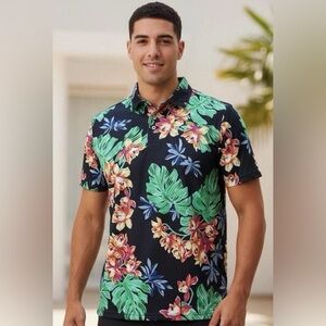 Ralph Lauren RLX Pro Fit Performance Polo Shirt Hawaiian Golf Tropical NWT Men M
